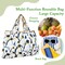 Wrapables Large & Small Foldable Tote Nylon Reusable Grocery Bags, Set of 2, King Penguin